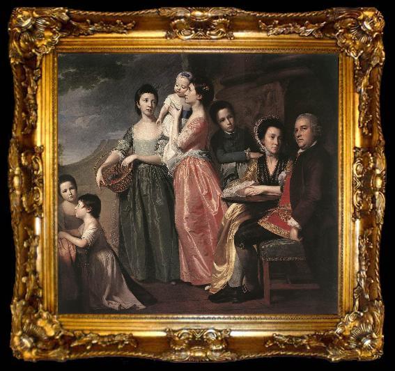 framed  ROMNEY, George The Leigh Family  d, ta009-2